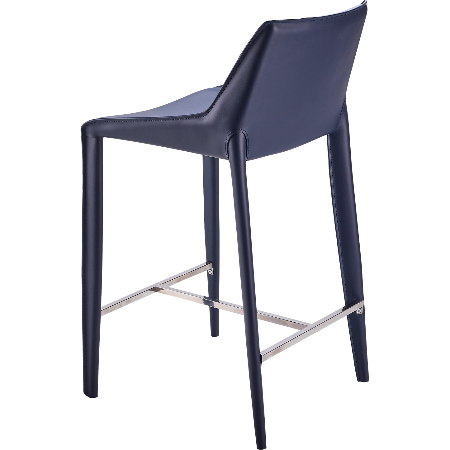 002 SI-2053486 | Additional Silo | Hanks Bar Stool - 497381 by Surya in navy and hand finished. Made from upholstery: pvc, base: metal, fill: 100% polyurethane foam in a modern style.