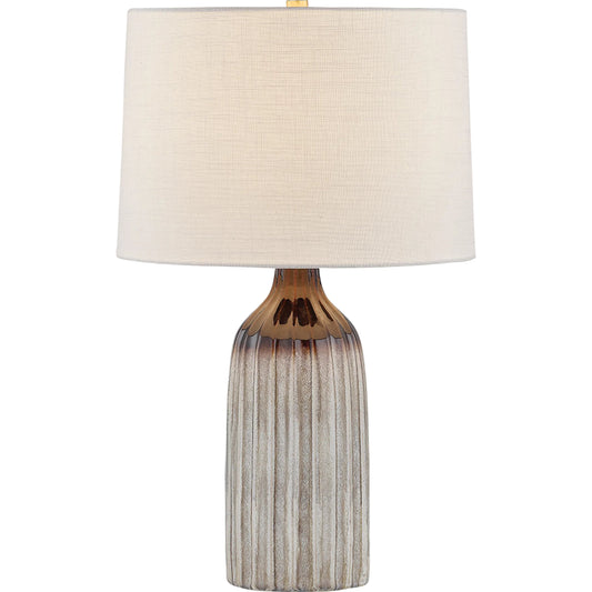 Raisa Table Lamp by Mitzi in aged brass, ceramic affogato. Made from ceramic in a unique style.