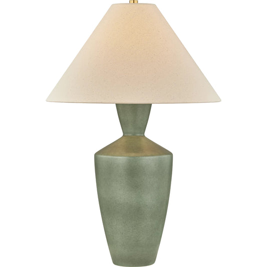 Hartley Table Lamp by Mitzi in aged brass, ceramic amphora. Made from unique in a unique style.