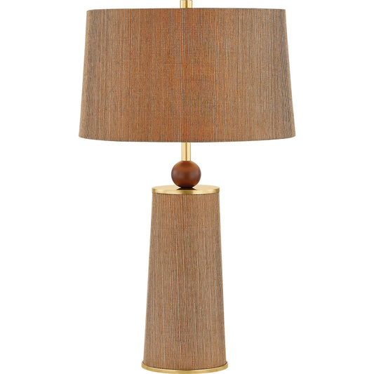 January Table Lamp by Mitzi in aged brass. Made from steel in a unique style.