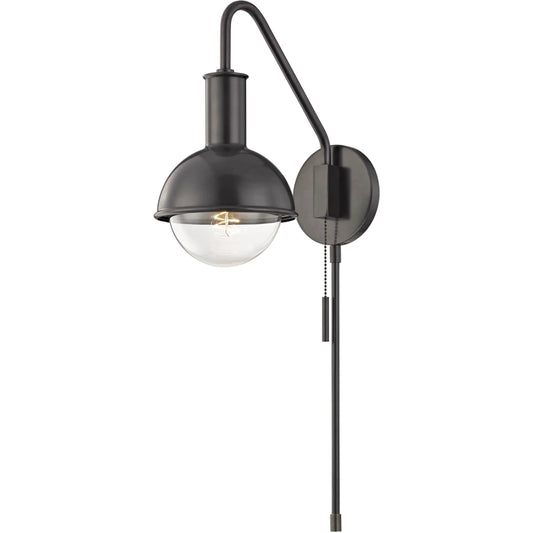 Riley Wall Sconce by Mitzi. Made from steel in a modern style.
