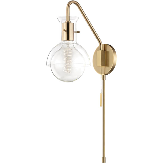 Riley Wall Sconce by Mitzi. Made from steel in a modern style.