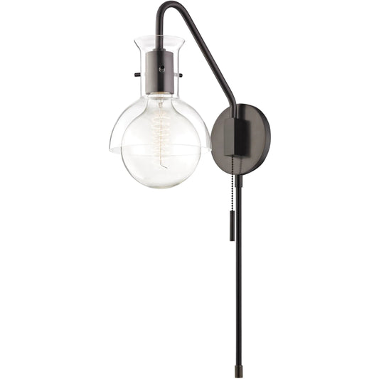 Riley Wall Sconce by Mitzi. Made from steel in a modern style.