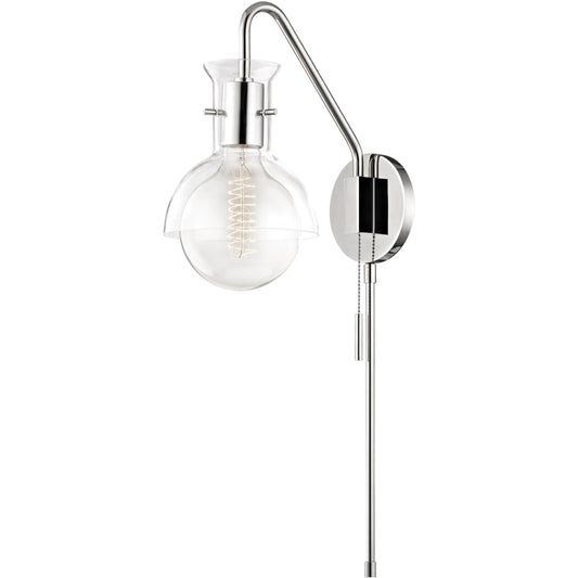 Riley Wall Sconce by Mitzi. Made from steel in a modern style.