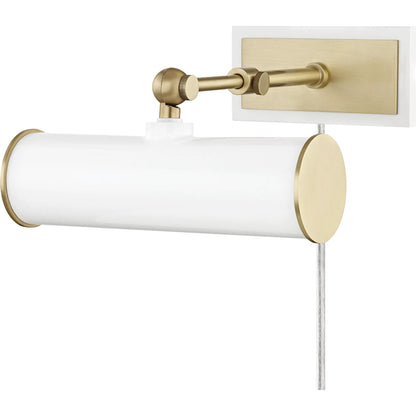 Riverdale Wall Sconce by Hudson Valley in aged brass. Made from steel in a coastal style.