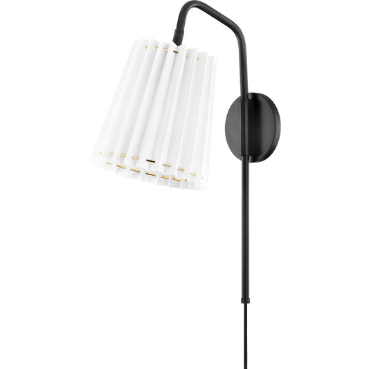 Demi Portable Wall Sconce by Mitzi. Made from steel in a traditional style.
