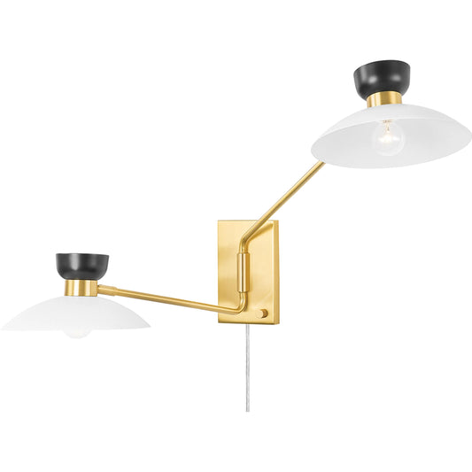 Whitley Wall Sconce by Mitzi. Made from steel in a modern style.