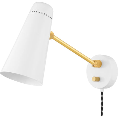 Floral Park Wall Sconce by Hudson Valley in polished nickel. Made from brass in a cottage & farmhouse style.