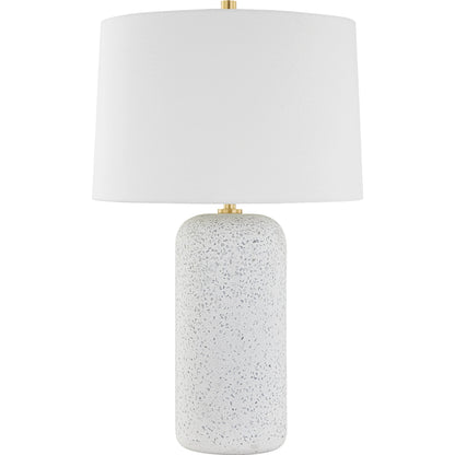 Margaret Table Lamp by Mitzi in aged brass. Made from ceramic in a modern style.