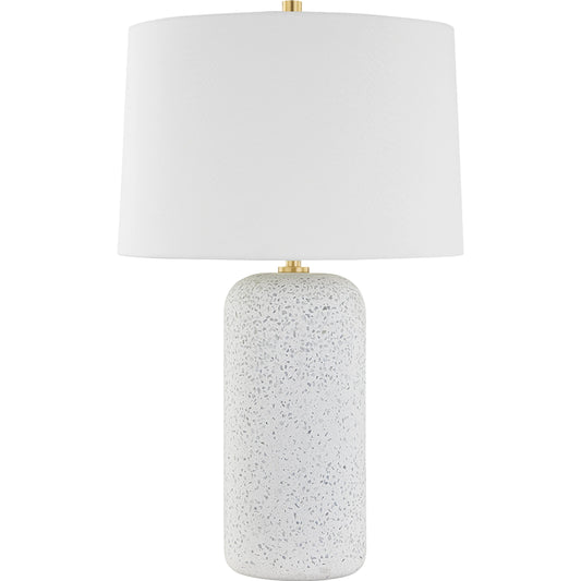 Margaret Table Lamp by Mitzi in aged brass. Made from ceramic in a modern style.