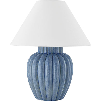 Clarendon Table Lamp by Mitzi in aged brass. Made from ceramic in a modern style.