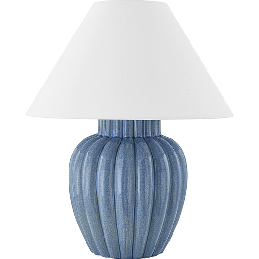 Clarendon Table Lamp by Mitzi in aged brass. Made from ceramic in a modern style.
