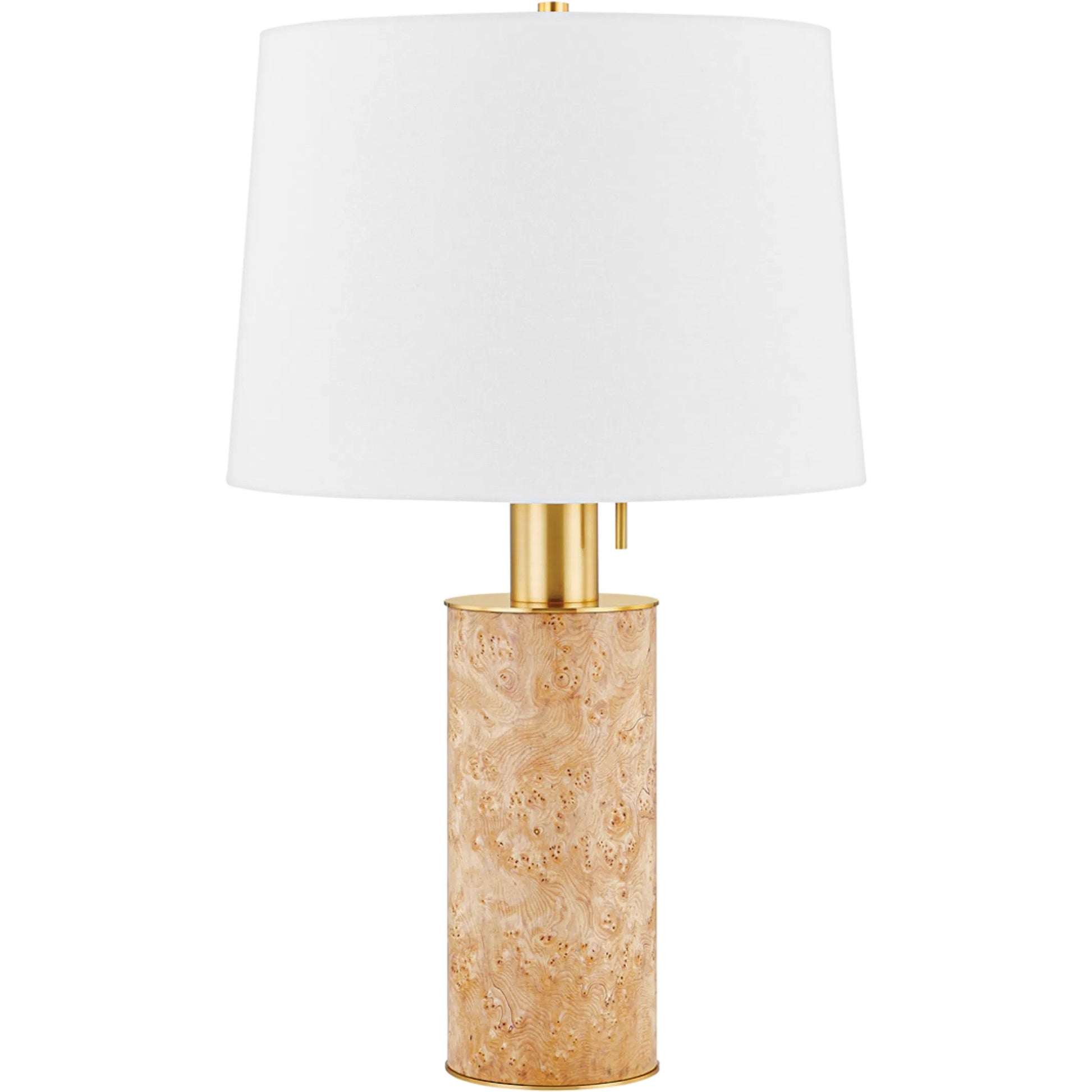 Clarissa Table Lamp by Mitzi in aged brass. Made from steel in a transitional style.