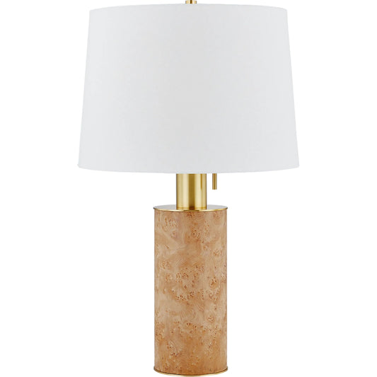 Clarissa Table Lamp by Mitzi in aged brass. Made from steel in a unique style.