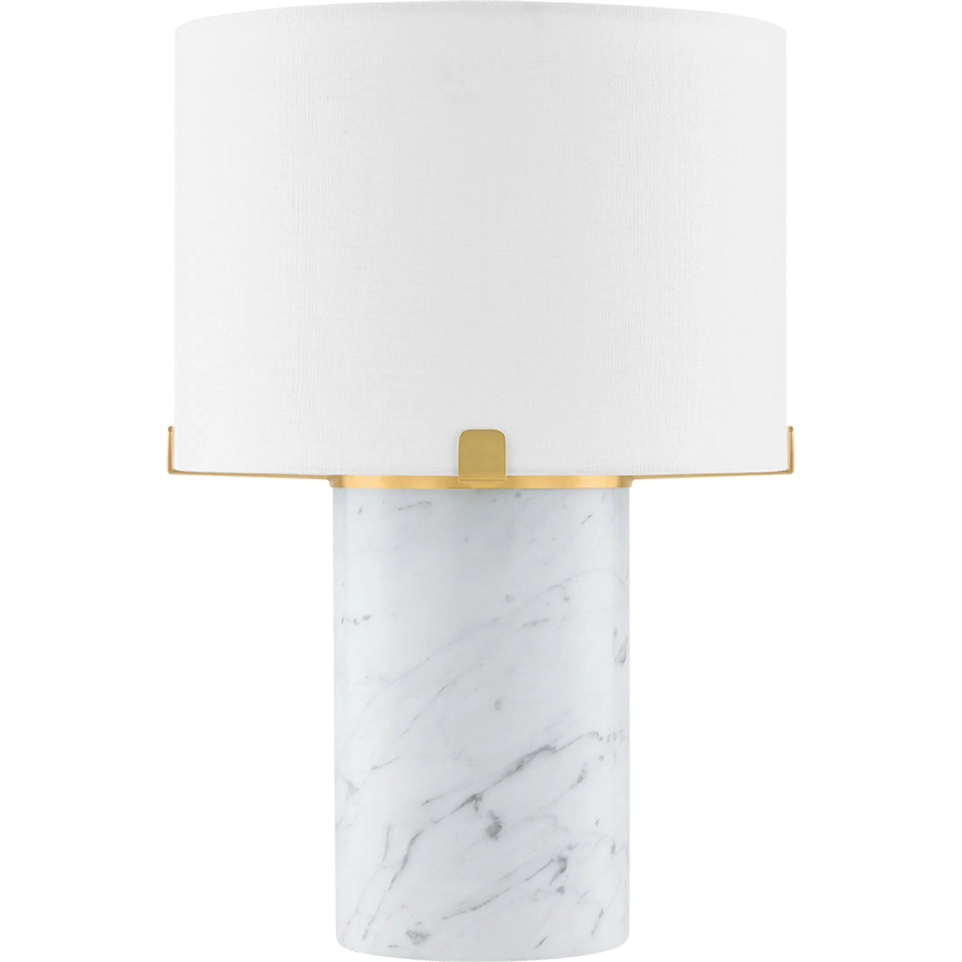 Rumi Table Lamp by Mitzi in aged brass. Made from natural stone in a modern style.