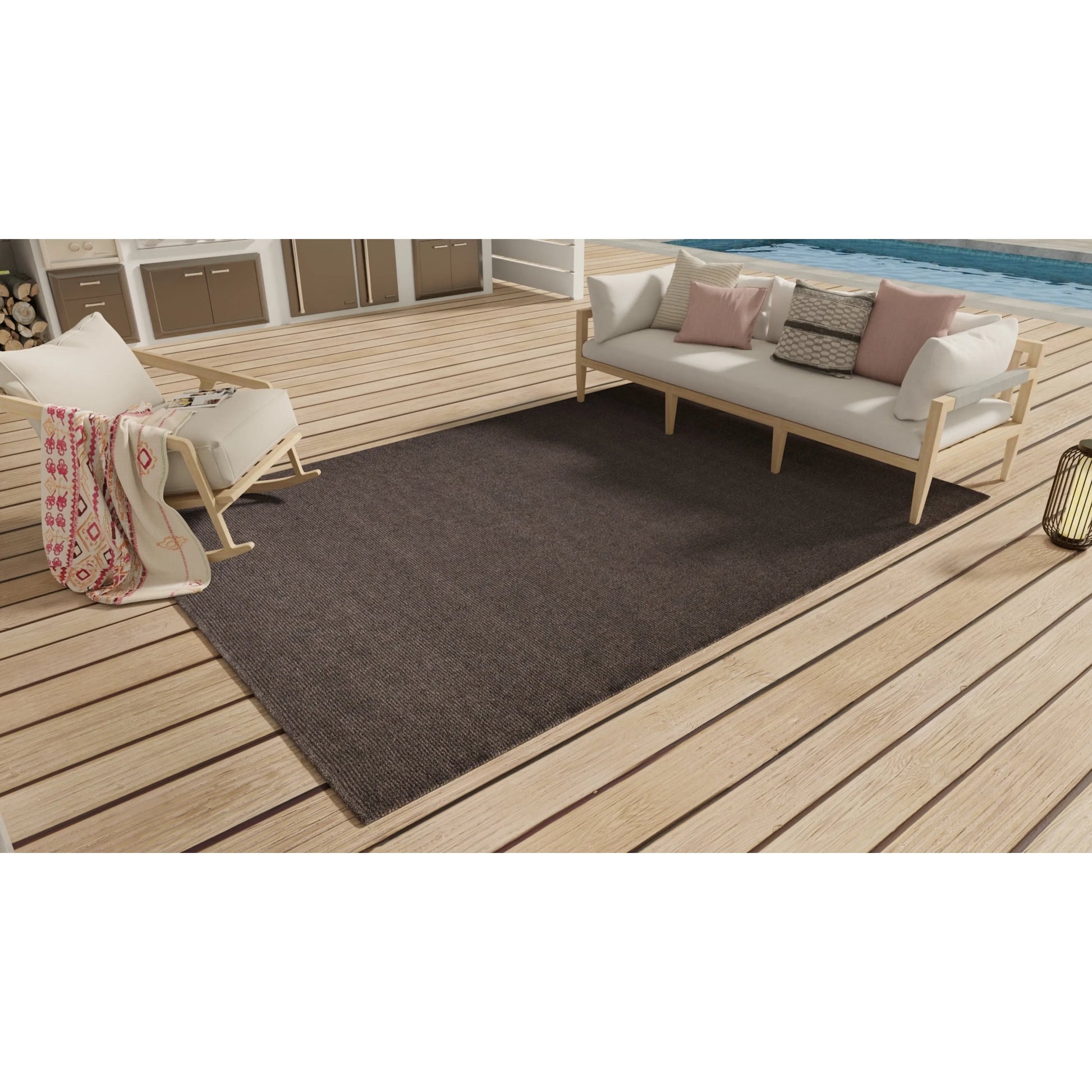 Theo Transitional Solid Rug - 0827F by Feizy. Made from polypropylene in a unique style.