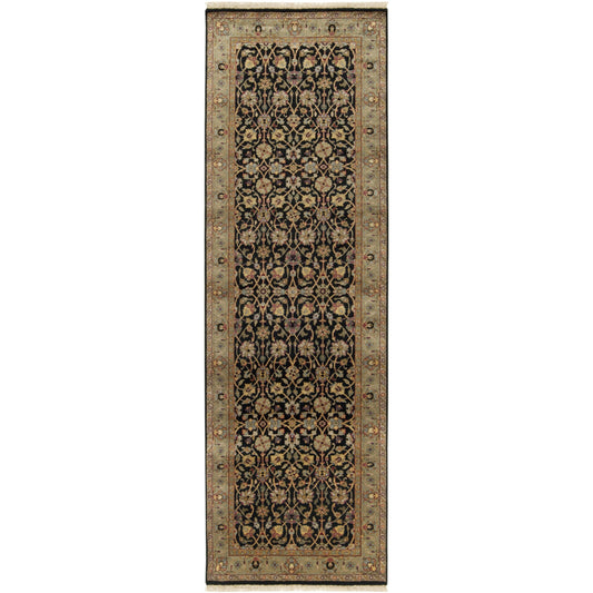 Heirloom Rug - 7362 by Surya in gray, mustard, olive, dusty sage. Made from 100% semi-worsted new zealand wool in a unique style.