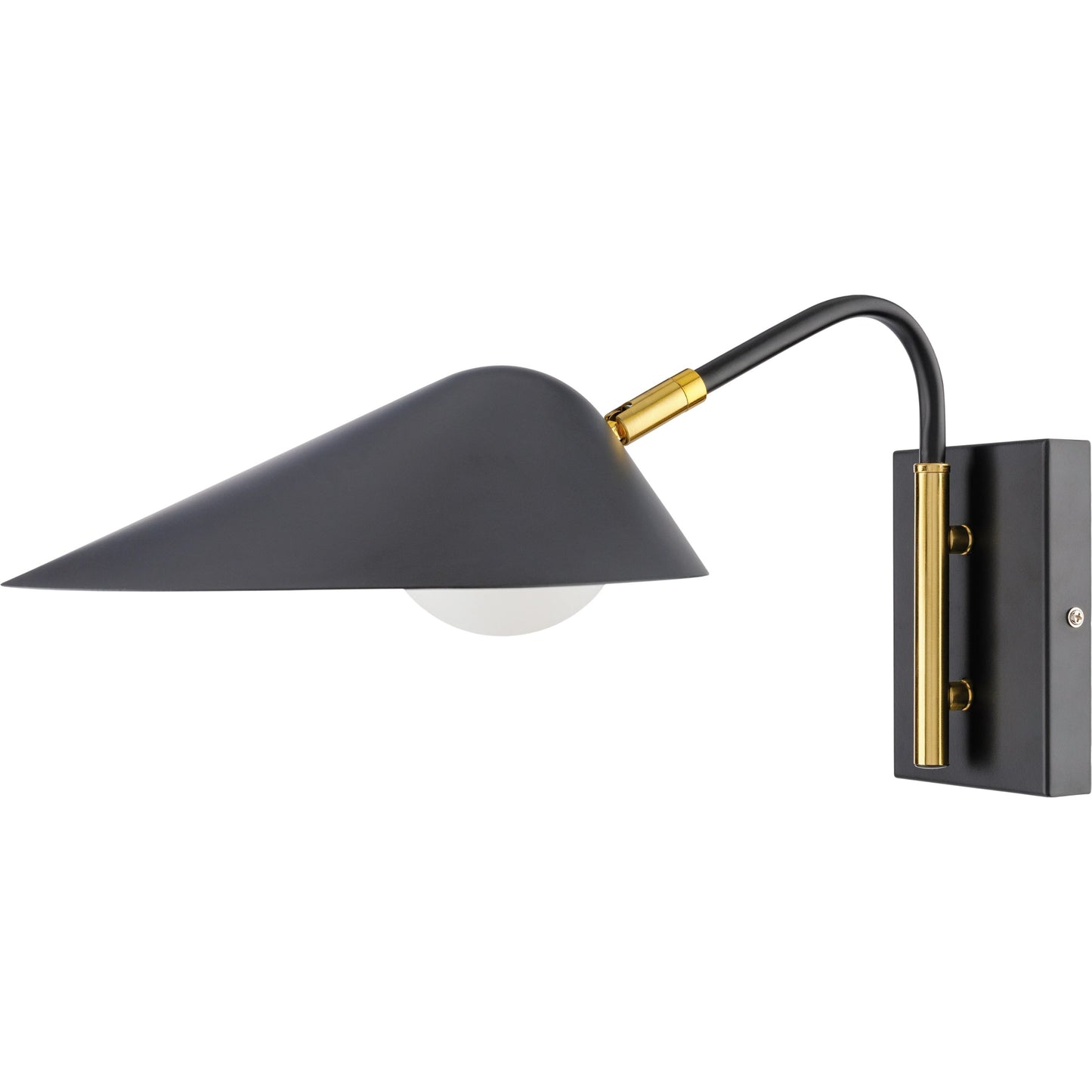 001 SI-2168222 | Primary Silo | Hallas Wall Sconce - 532950 by Livabliss in fixture: black, shade (outside): black, shade (inside): white, cord: black and paintedmetallicpaintedpainted. Made from iron, metal in a modern style.