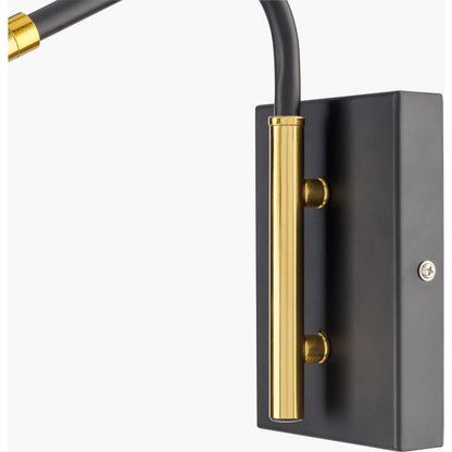 Hallas Wall Sconce - 532950 by Livabliss in fixture: black, shade (outside): black, shade (inside): white, cord: black and paintedmetallicpaintedpainted. Made from iron, metal in a modern style.