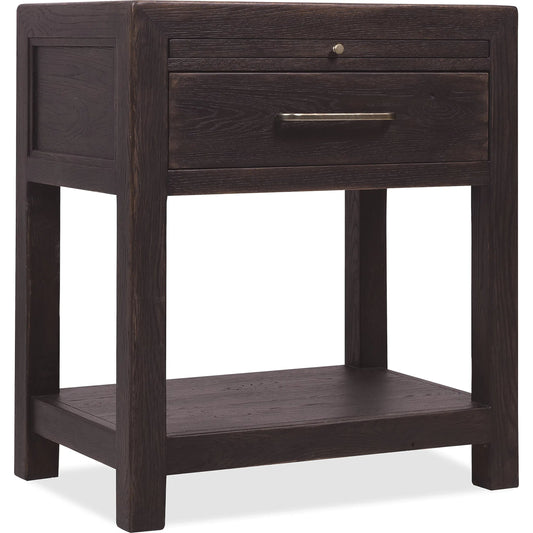 Driftwood One-Drawer Nightstand by Hooker Furniture. Made from oak solids, oak veneers in a transitional style.