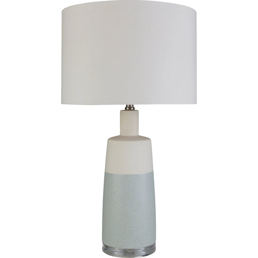 Healey - 21527 by Surya in ice blue, light gray and glazed. Made from linen, polyester, ceramic, acrylic, crystal, metal in a modern style.