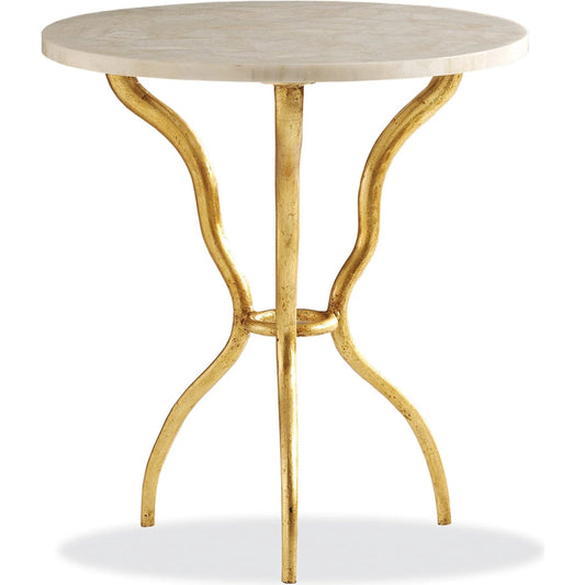 Myst Round Lamp Table by Maitland-Smith. Made from unique in a modern style.