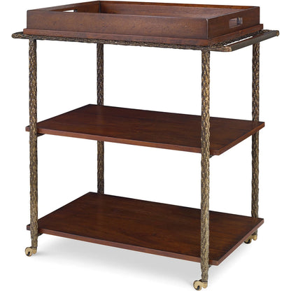 Cleve Bar Cart by Maitland-Smith. Made from unique in a transitional style.
