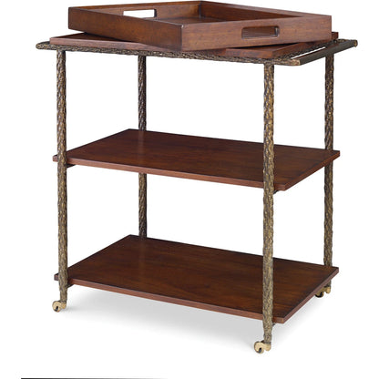 Cleve Bar Cart by Maitland-Smith. Made from unique in a transitional style.