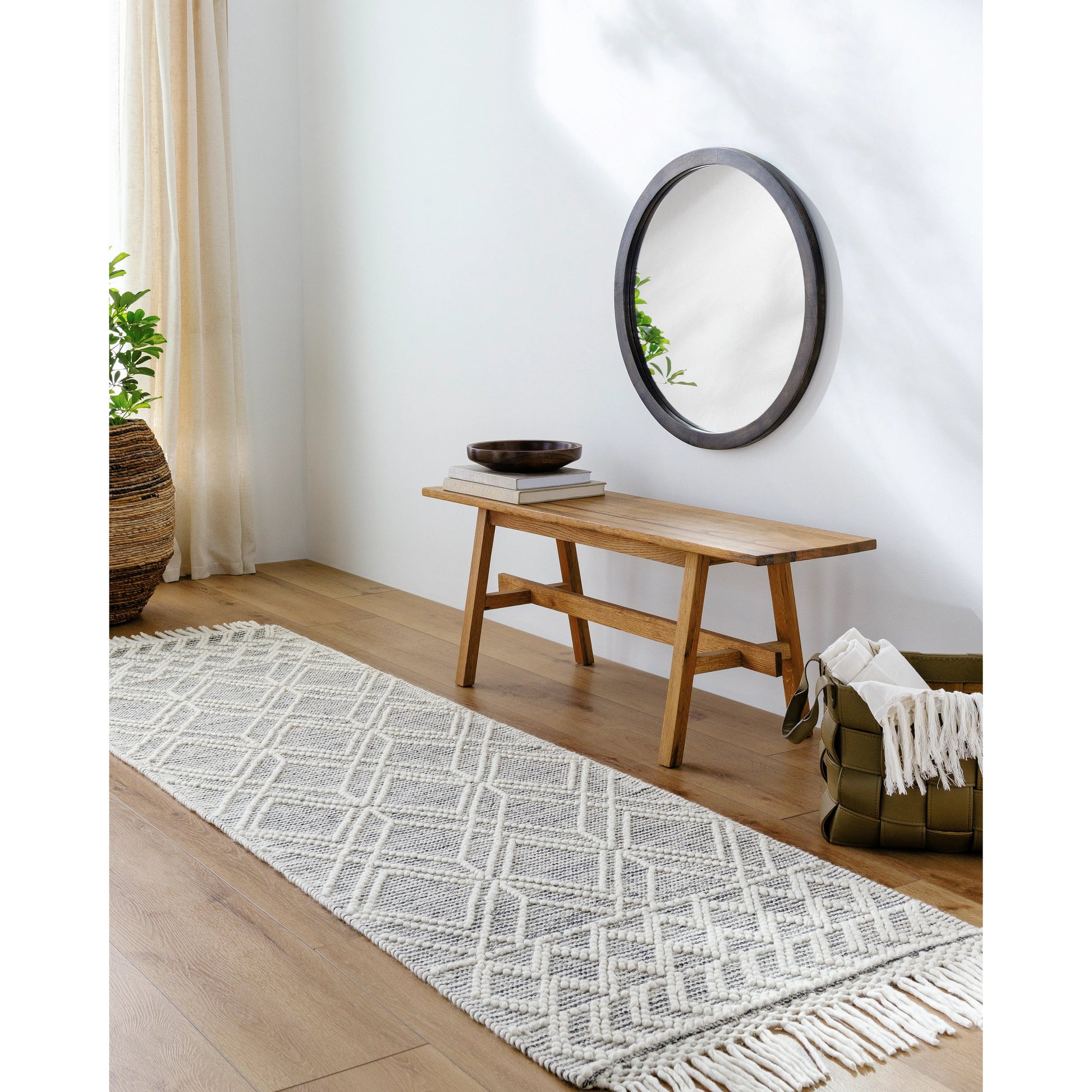 Hemingway HMG-2300 Rug by Livabliss in cream, black. Made from 70% wool, 30% polyester in a unique style.