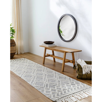 Hemingway HMG-2300 Rug by Livabliss in cream, black. Made from 70% wool, 30% polyester in a unique style.