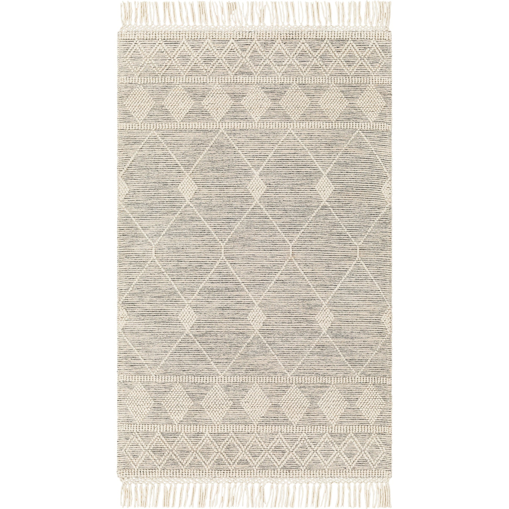 Hemingway Rug - 31308 by Livabliss in ivory, black. Made from 60% wool, 40% polyester in a unique style.