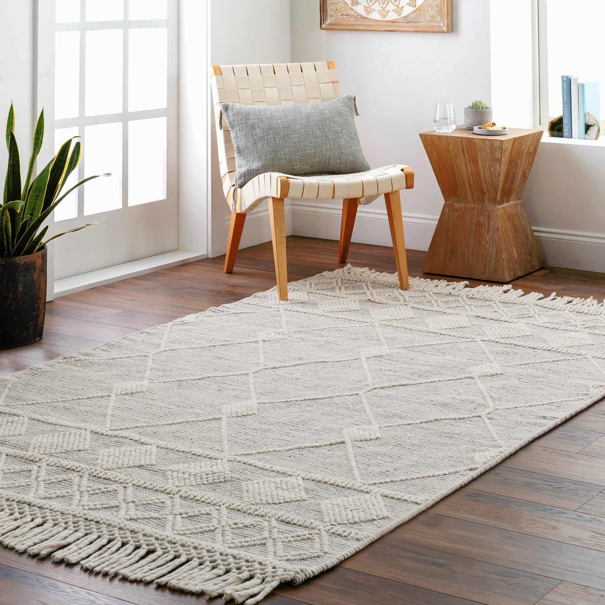Hemingway Rug - 31308 by Livabliss in ivory, black. Made from 60% wool, 40% polyester in a unique style.