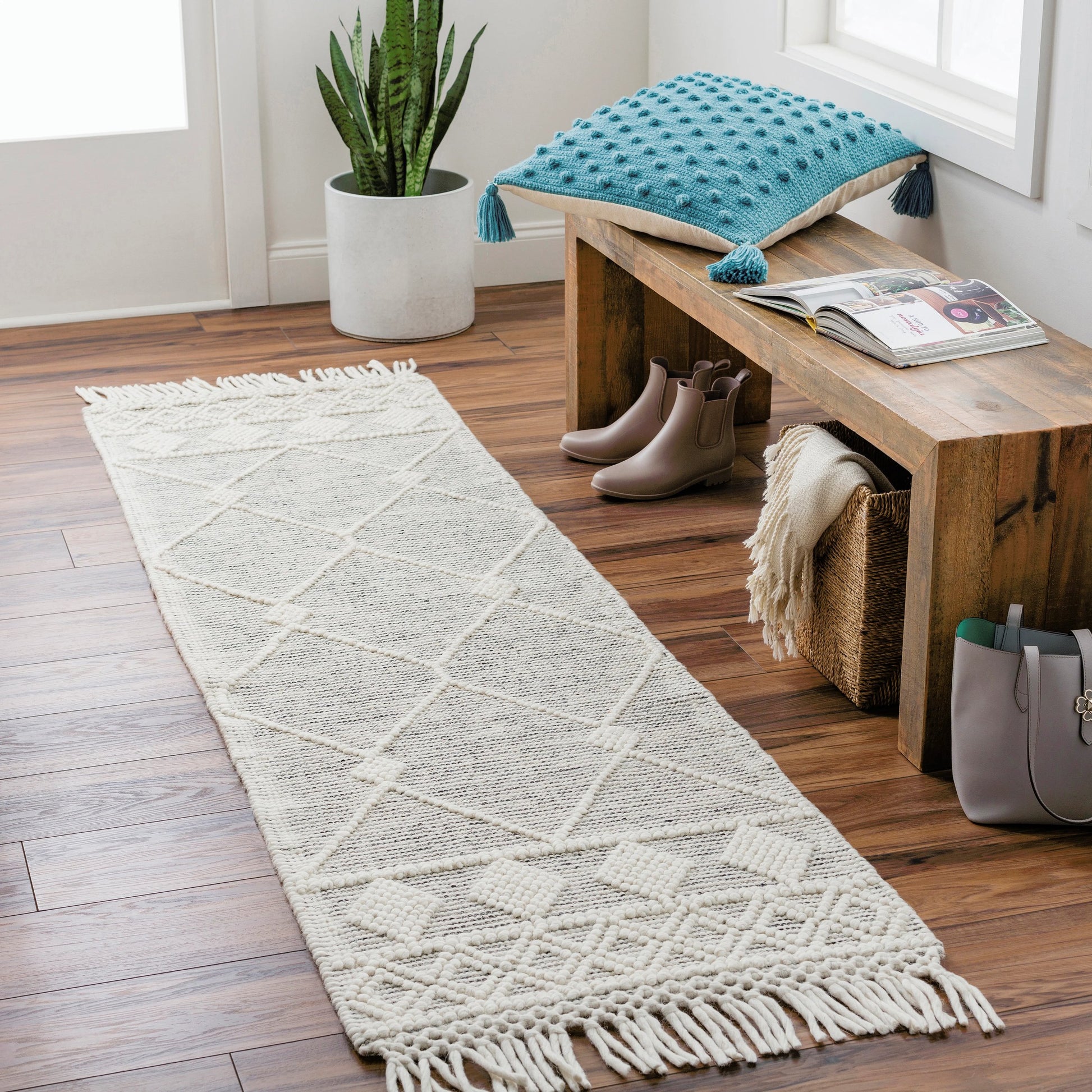 Hemingway Rug - 31308 by Livabliss in ivory, black. Made from 60% wool, 40% polyester in a unique style.