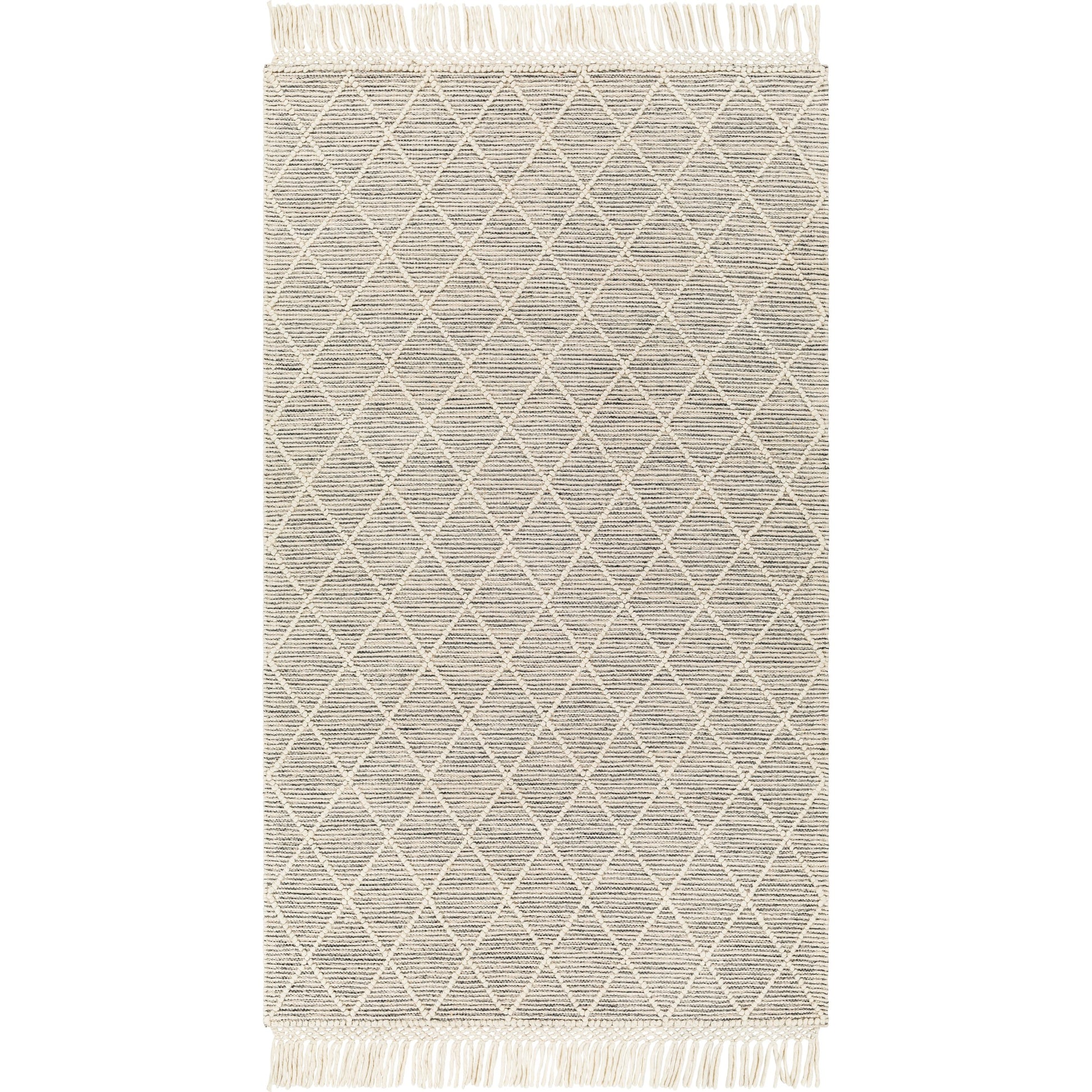 Hemingway Rug - 31309 by Livabliss in ivory, black. Made from 60% wool, 40% polyester in a unique style.