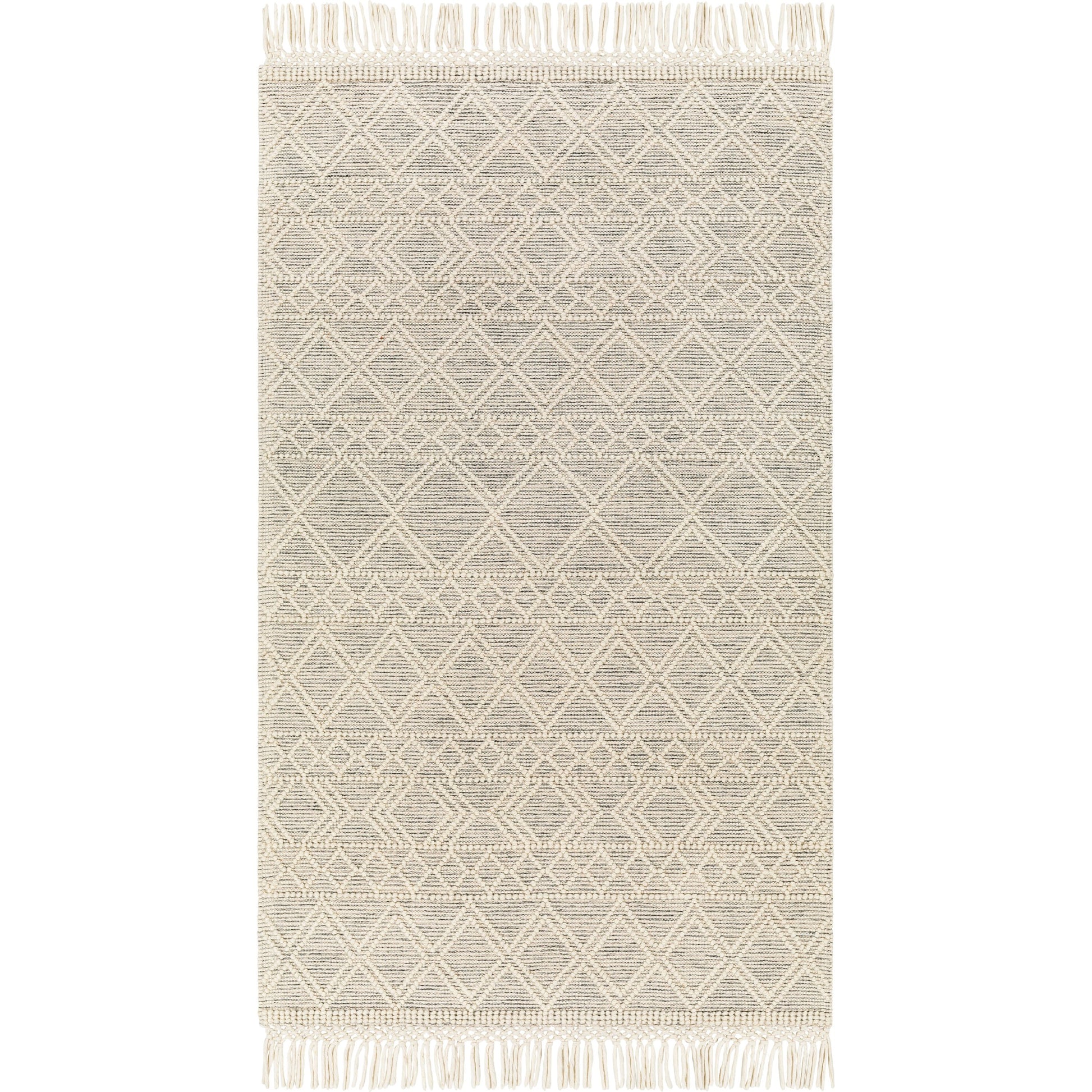 Hemingway Rug - 31310 by Livabliss in ivory, black. Made from 60% wool, 40% polyester in a unique style.