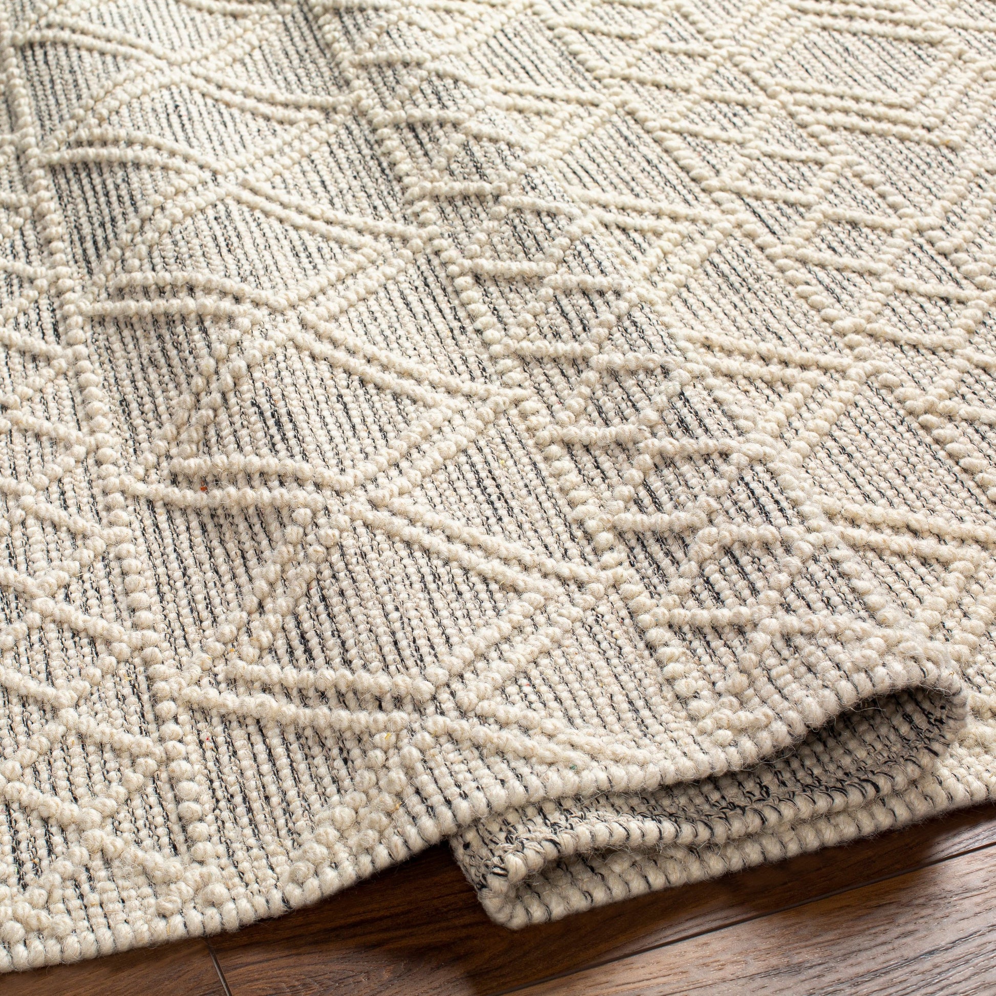Hemingway Rug - 31310 by Livabliss in ivory, black. Made from 60% wool, 40% polyester in a unique style.