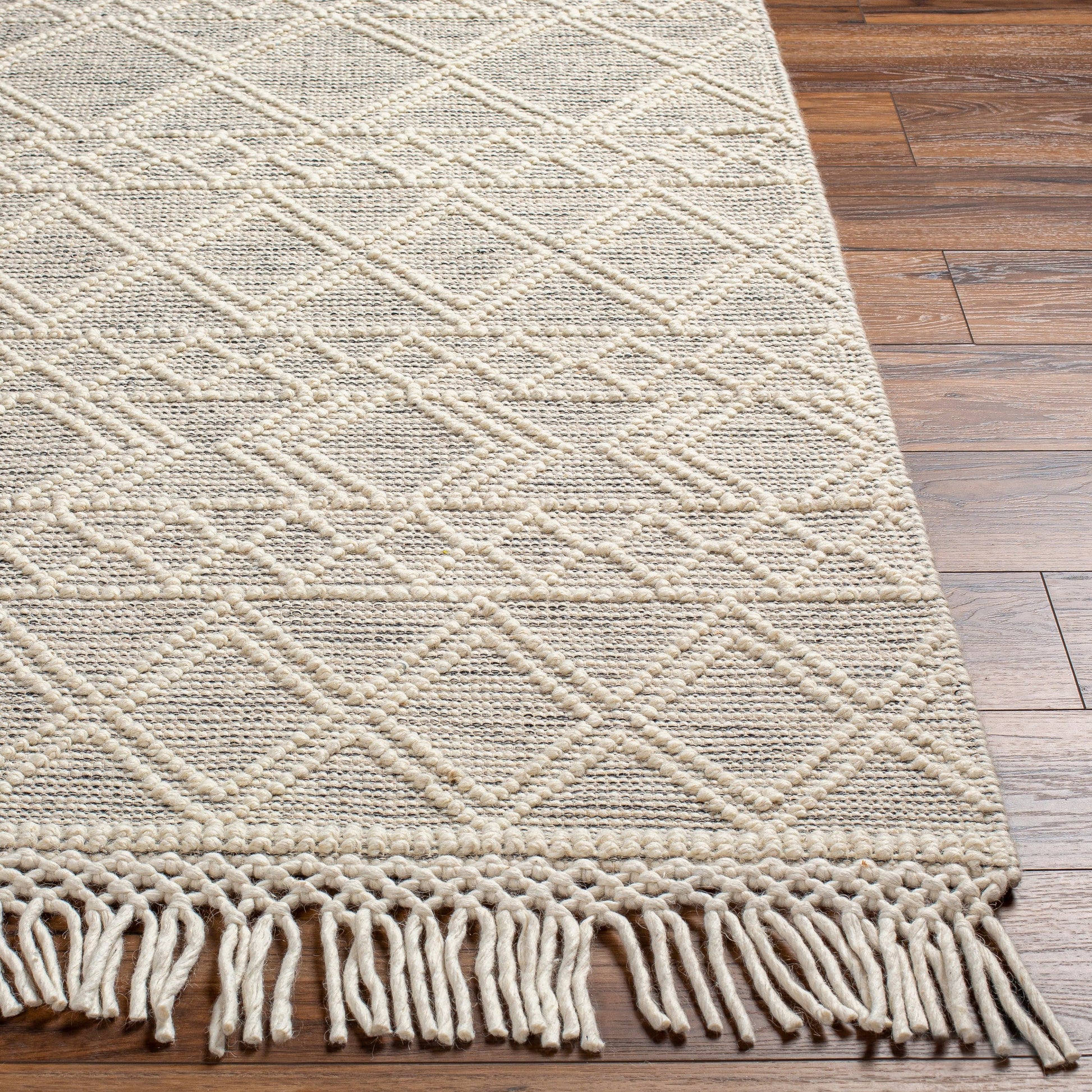 Hemingway Rug - 31310 by Livabliss in ivory, black. Made from 60% wool, 40% polyester in a unique style.