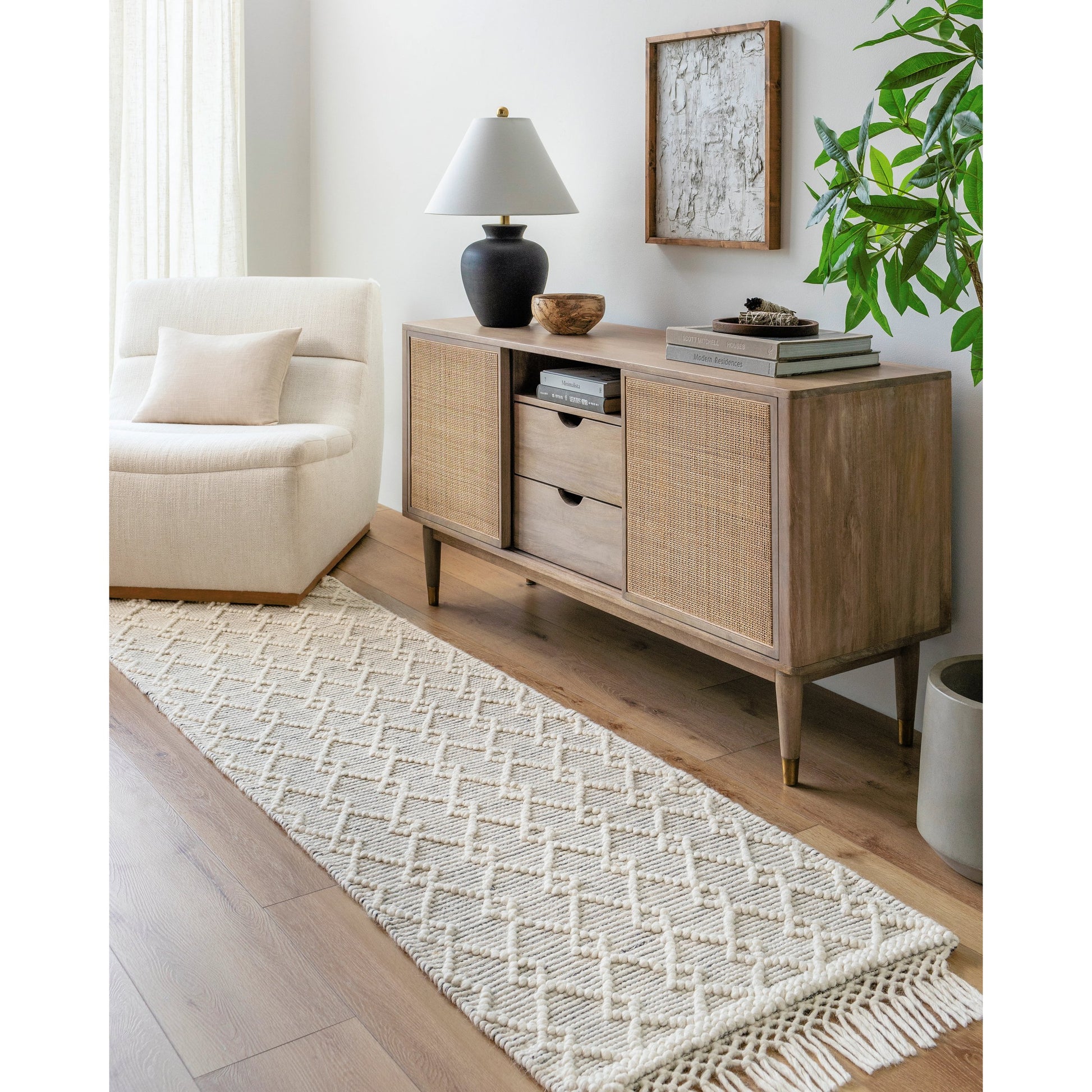 Hemingway Rug - 31311 by Livabliss in ivory, black. Made from 60% wool, 40% polyester in a unique style.