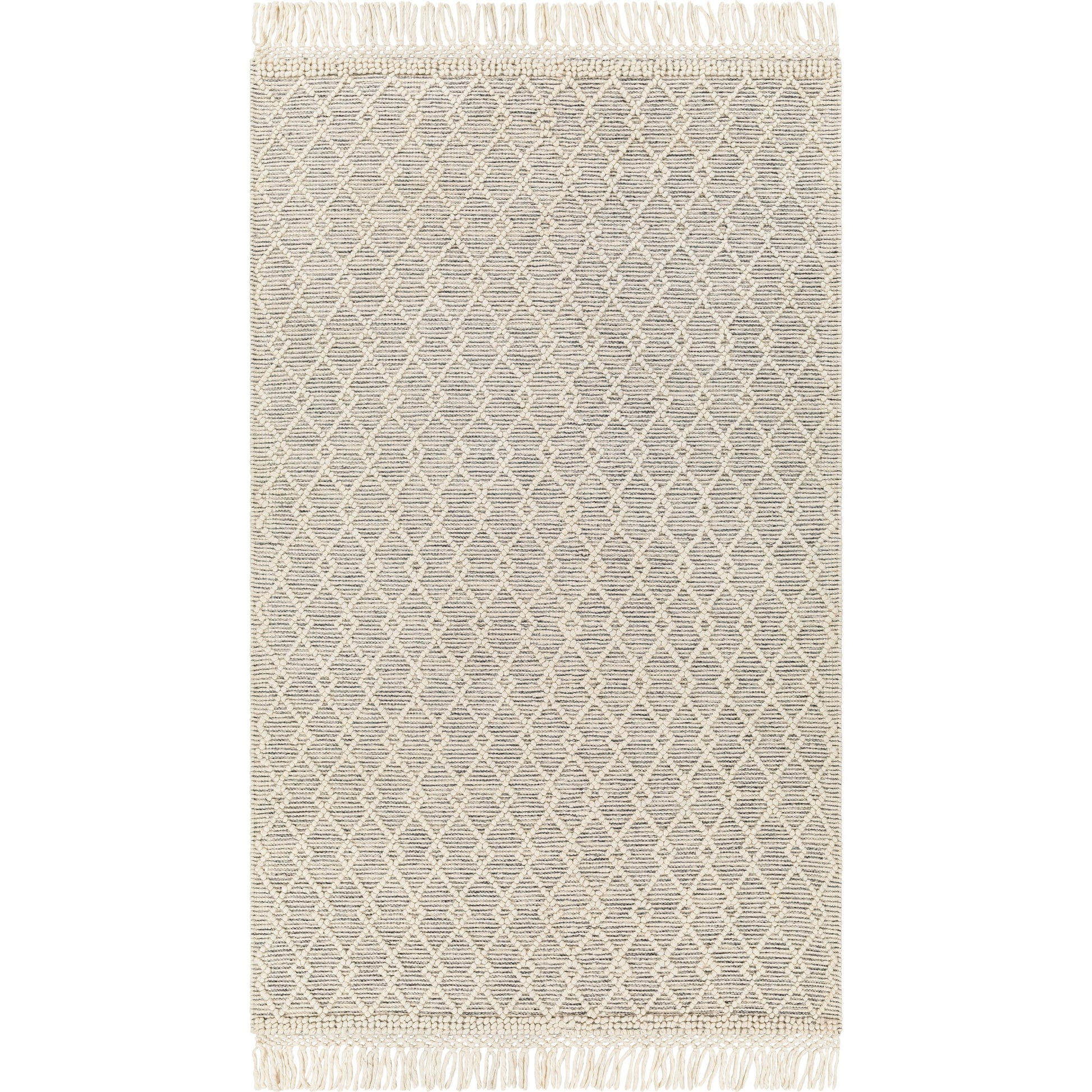 Hemingway Rug - 31311 by Livabliss in ivory, black. Made from 60% wool, 40% polyester in a unique style.