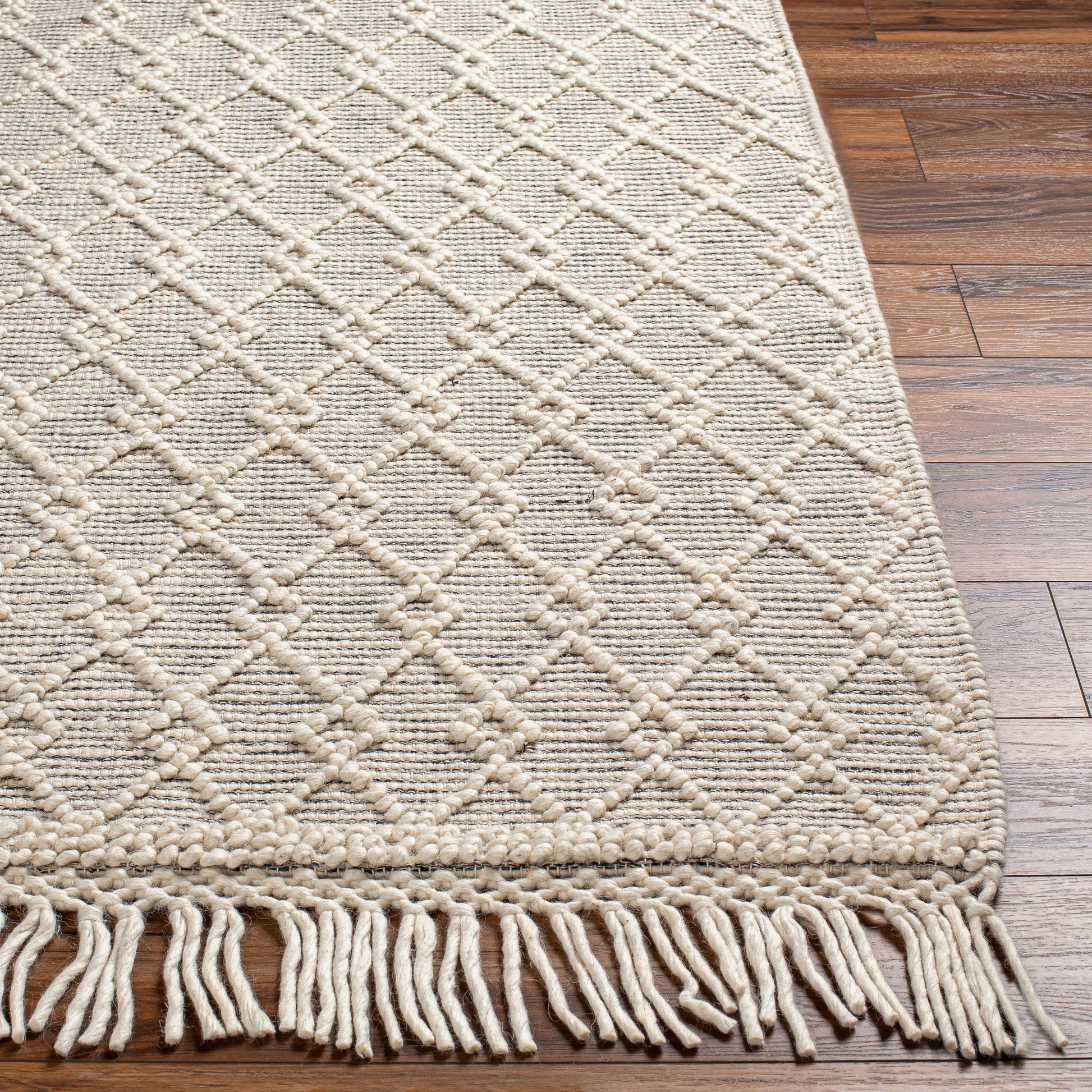 Hemingway Rug - 31311 by Livabliss in ivory, black. Made from 60% wool, 40% polyester in a unique style.