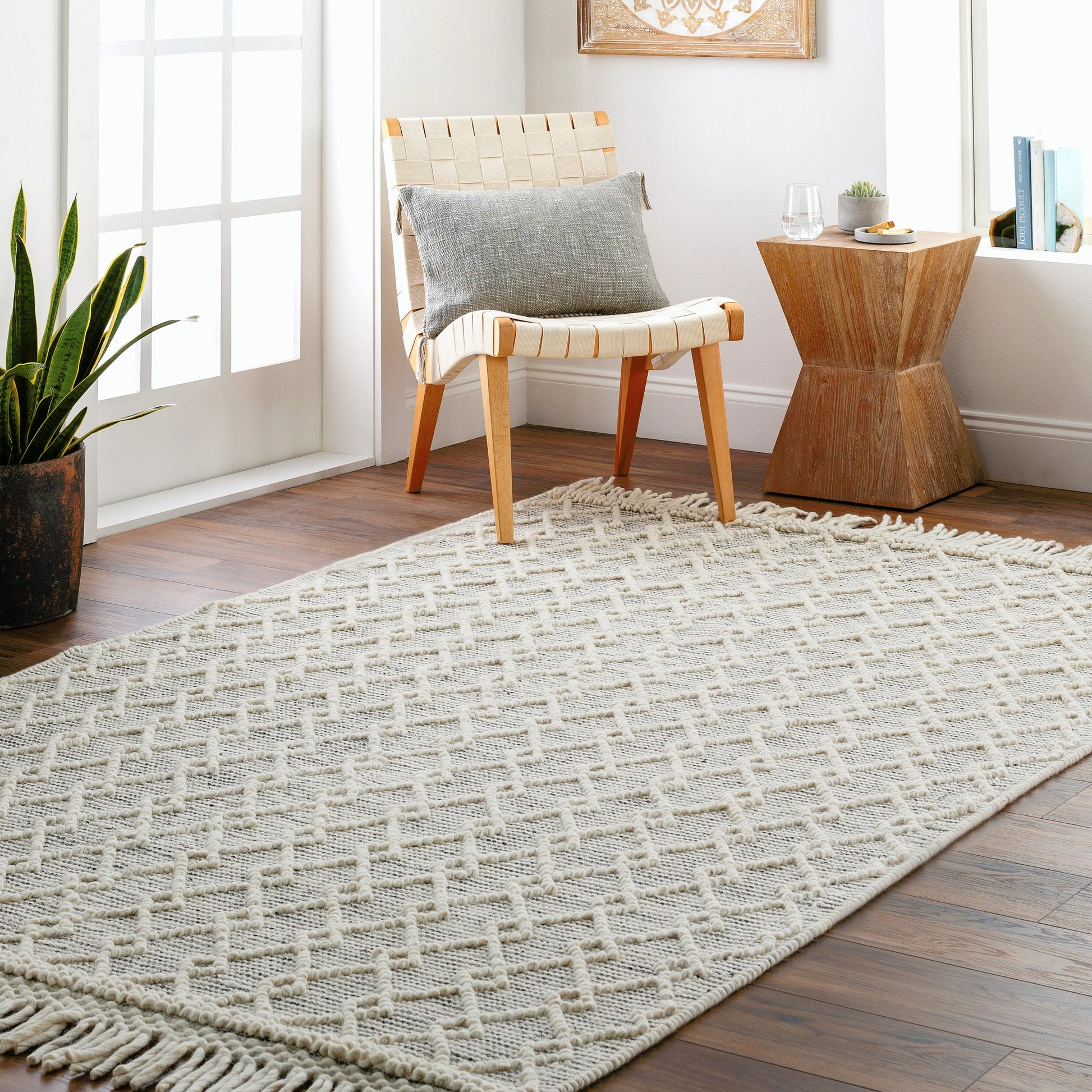 Hemingway Rug - 31311 by Livabliss in ivory, black. Made from 60% wool, 40% polyester in a unique style.