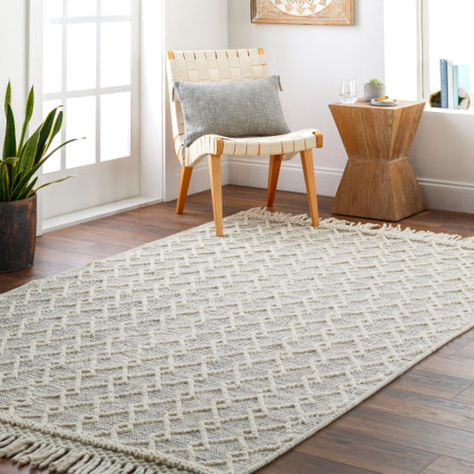 Hemingway Rug - 31311 by Livabliss in light grey, taupe. Made from 60% wool, 40% polyester in a unique style.