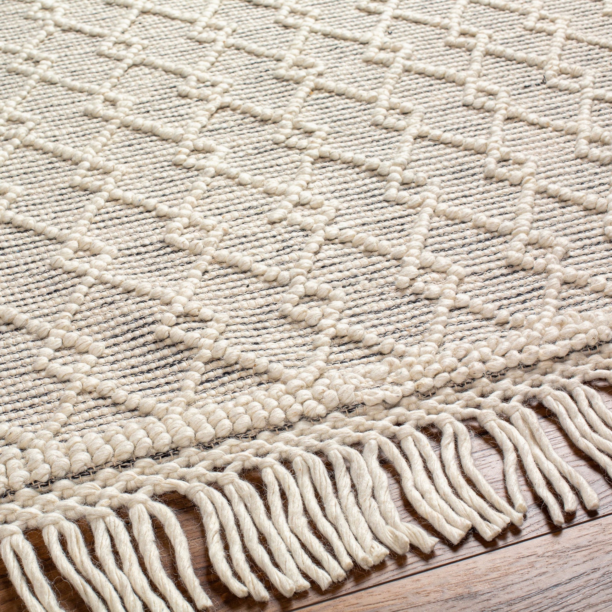Hemingway Rug - 31311 by Livabliss in ivory, black. Made from 60% wool, 40% polyester in a unique style.