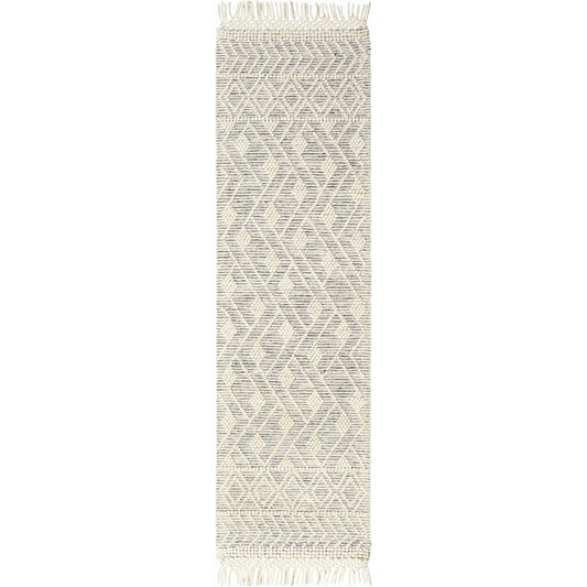 Hemingway HMG-2305 Rug by Livabliss in ivory, black. Made from 60% wool, 40% polyester in a unique style.