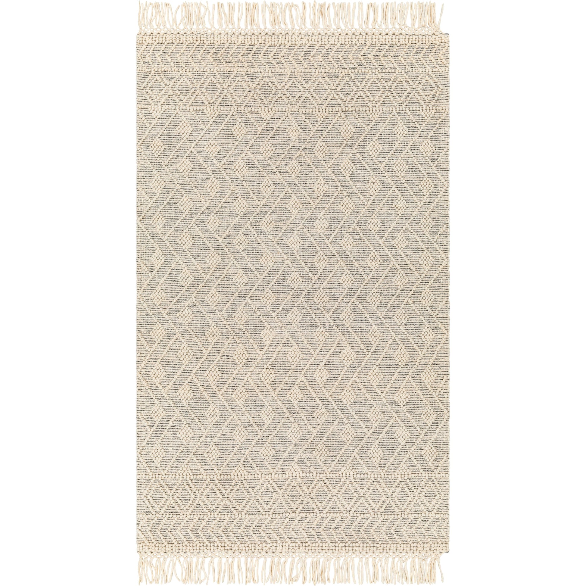 Hemingway Rug - 31312 by Livabliss in ivory, black. Made from 60% wool, 40% polyester in a unique style.