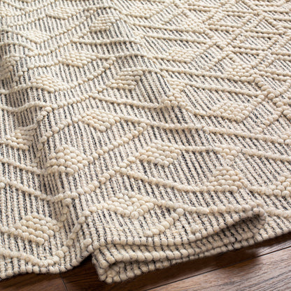 Hemingway Rug - 31312 by Livabliss in ivory, black. Made from 60% wool, 40% polyester in a unique style.
