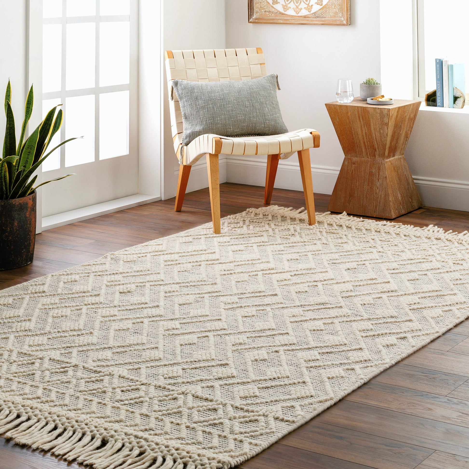 Hemingway Rug - 31312 by Livabliss in ivory, black. Made from 60% wool, 40% polyester in a unique style.