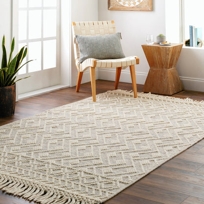 Hemingway Rug - 31312 by Livabliss in ivory, black. Made from 60% wool, 40% polyester in a unique style.