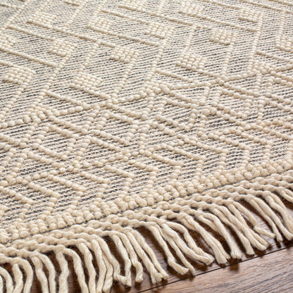 Hemingway Rug - 31312 by Livabliss in ivory, black. Made from 60% wool, 40% polyester in a unique style.