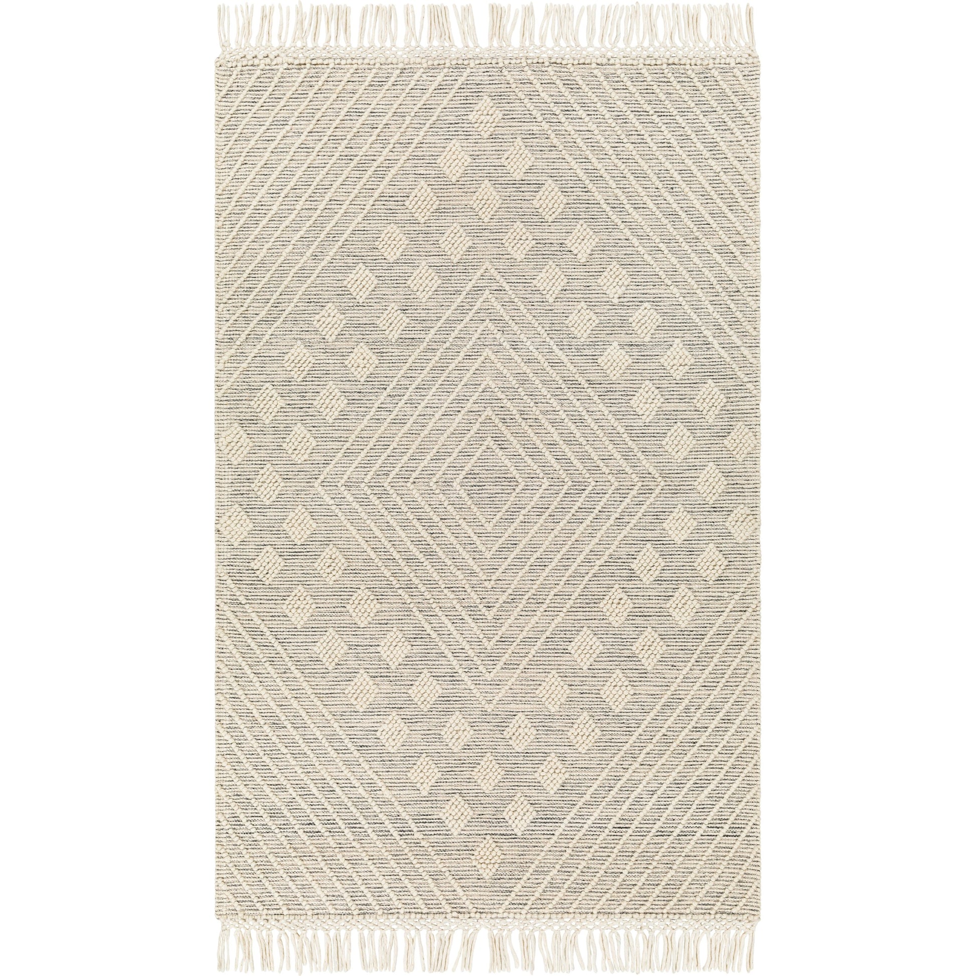 Hemingway Rug - 31313 by Livabliss in ivory, black. Made from 60% wool, 40% polyester in a unique style.